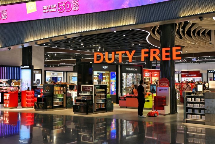 Duty Free Shop At Airport Terminal