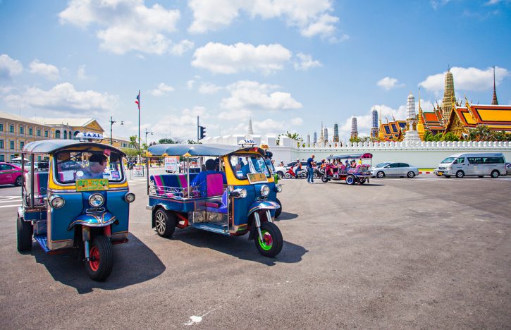 Tuk Tuks Near Grand Palace In Bangkok