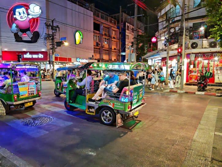 Bangkok Tuk Tuks At Night