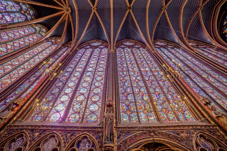 Sainte Chapelle Stained Glass Walls