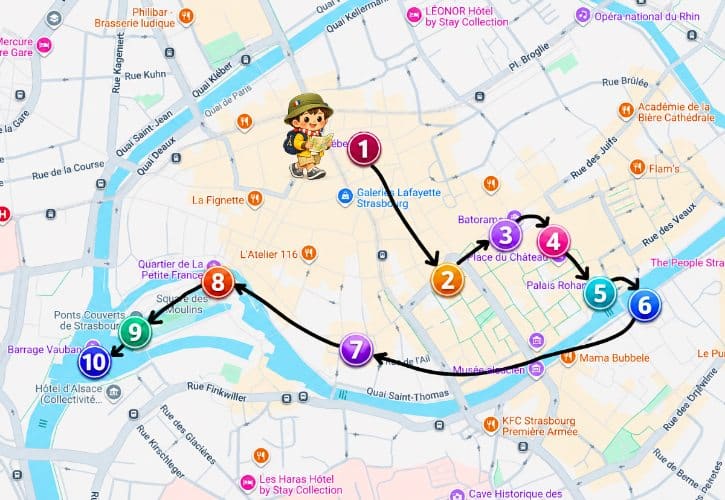 Strasbourg Suggested Route