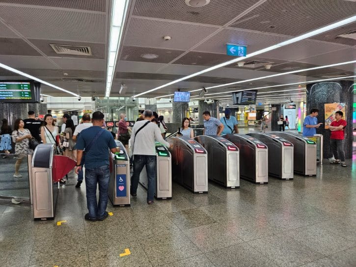 MRT Station Fare Gates Entrance