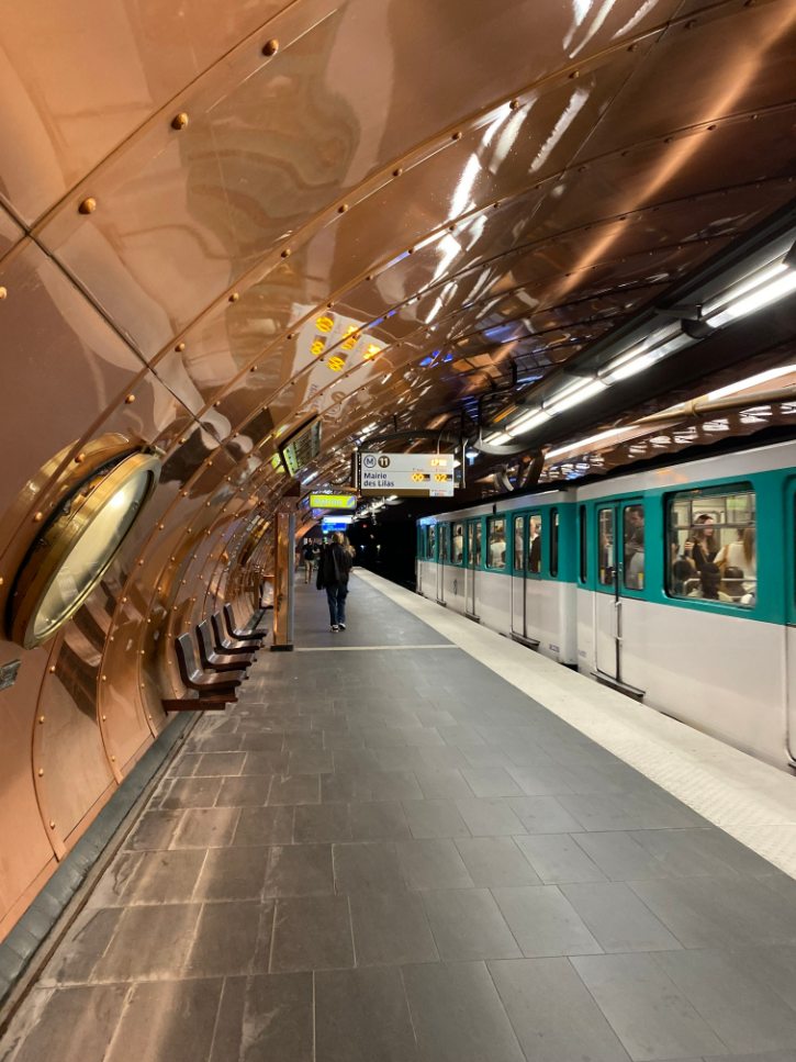 Paris Metro Station Platform