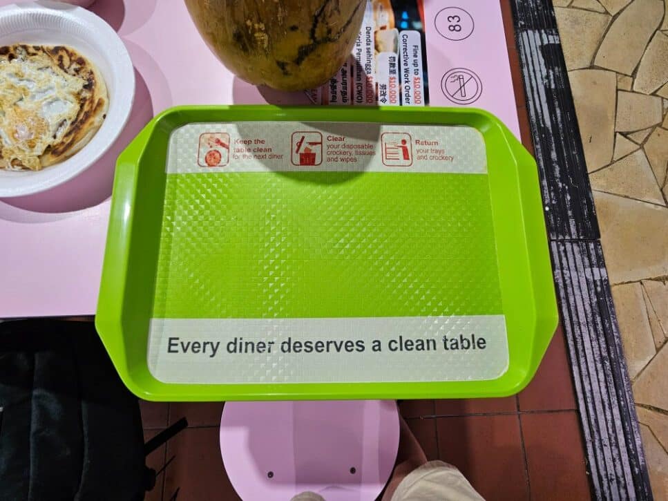 Hawker Centre Return Tray