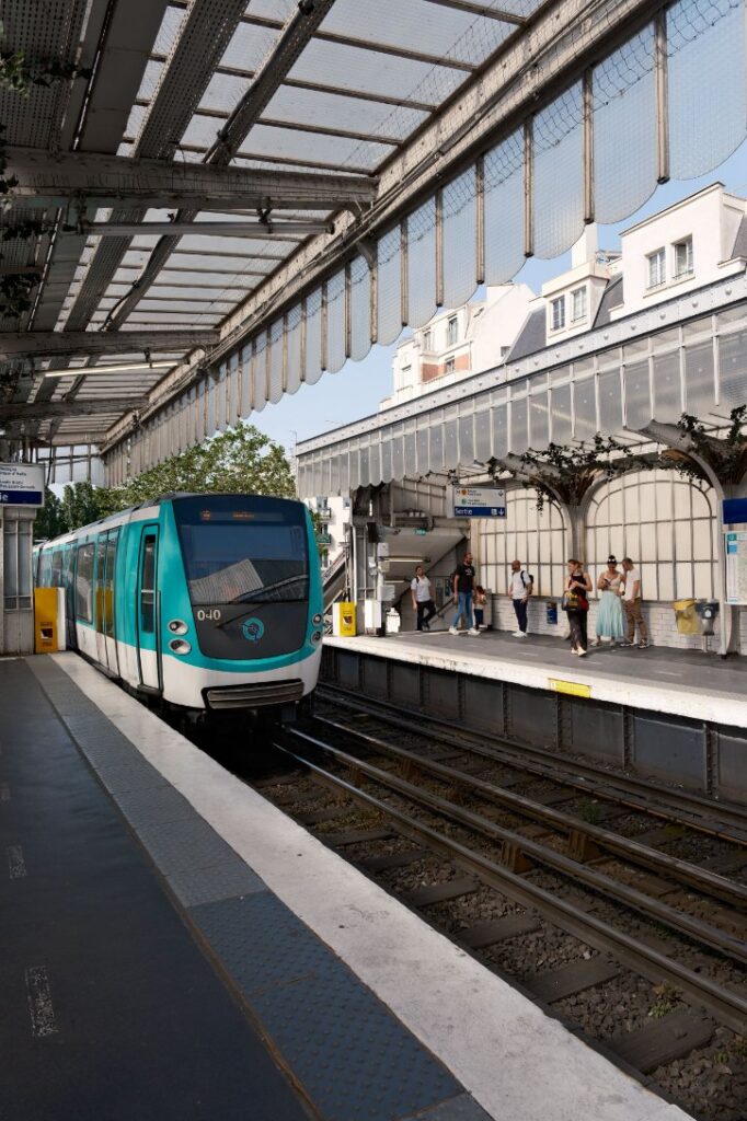 Paris Metro Train Station Platform