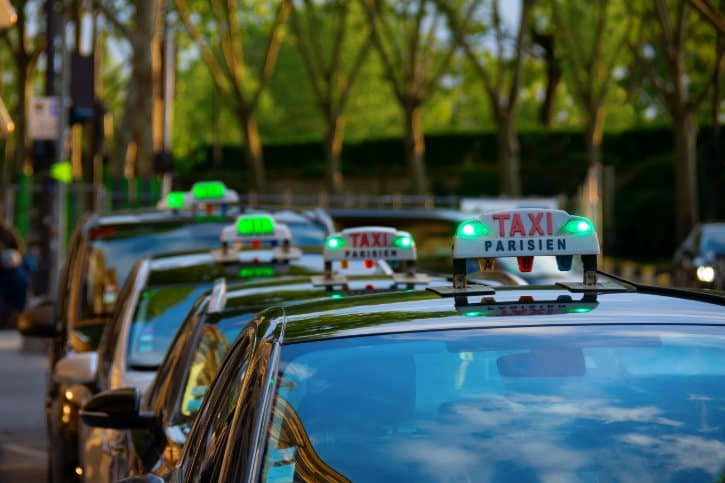 Paris Taxis Lined Up