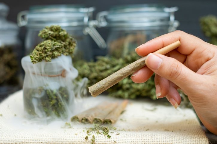 Cannabis Joint In Hand