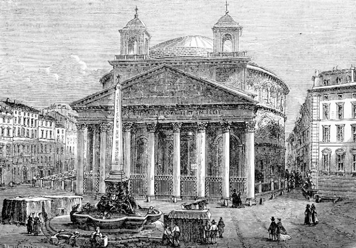 Pantheon With Two Bell Towers