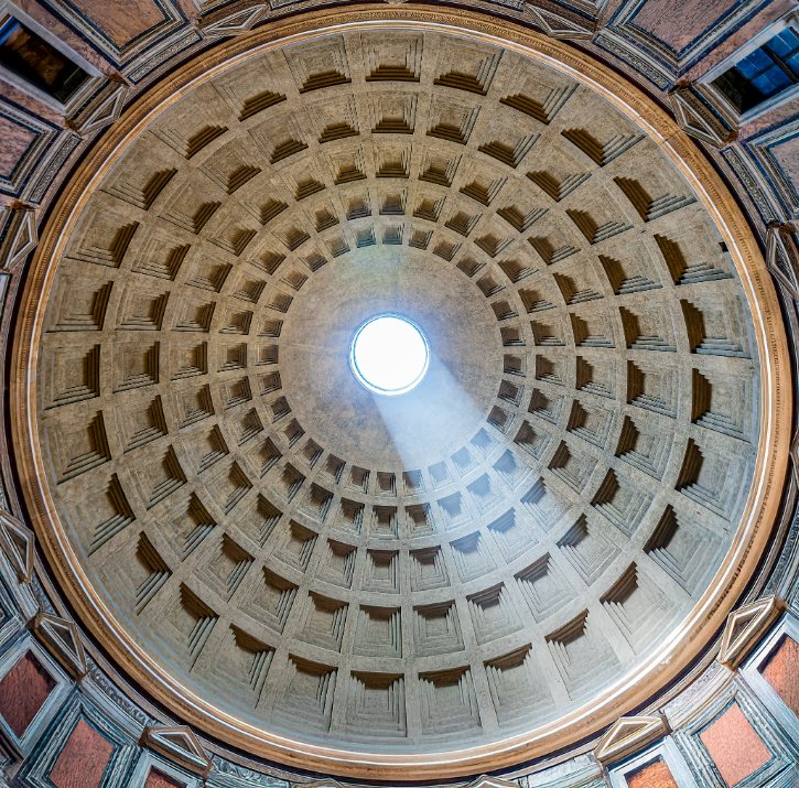 Pantheon Oculus And Coffered Dome