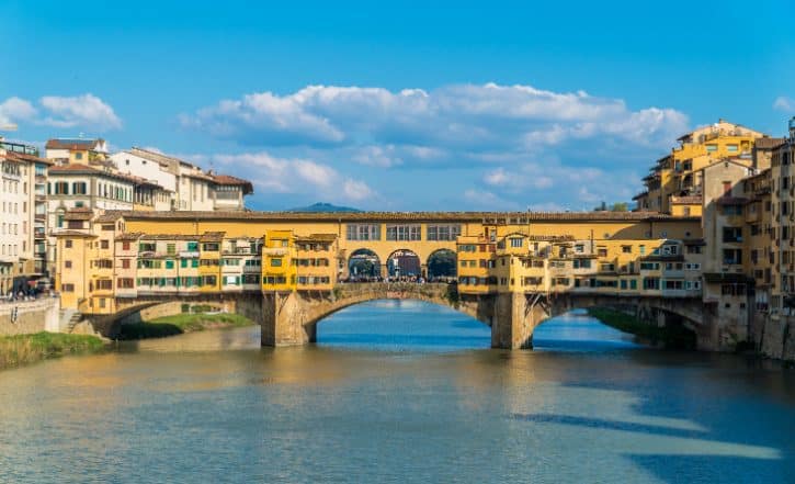 View of Ponte Vecchio from Ponte Santa Trinita