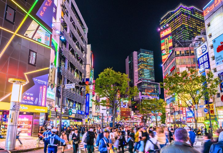 Walking Route Through Shibuya