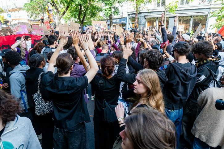 High School Student Protest in Paris