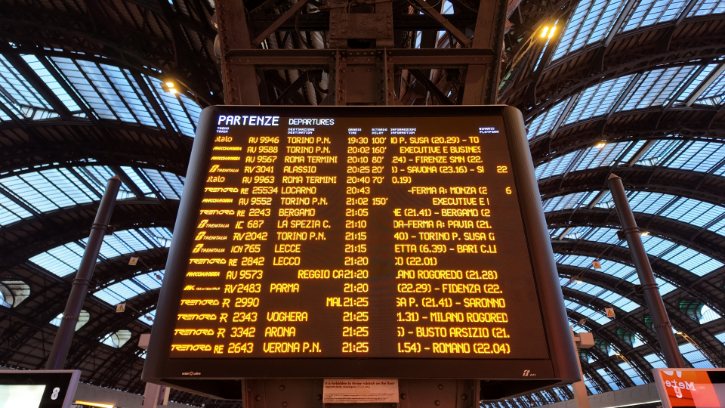 Train Departures Billboard