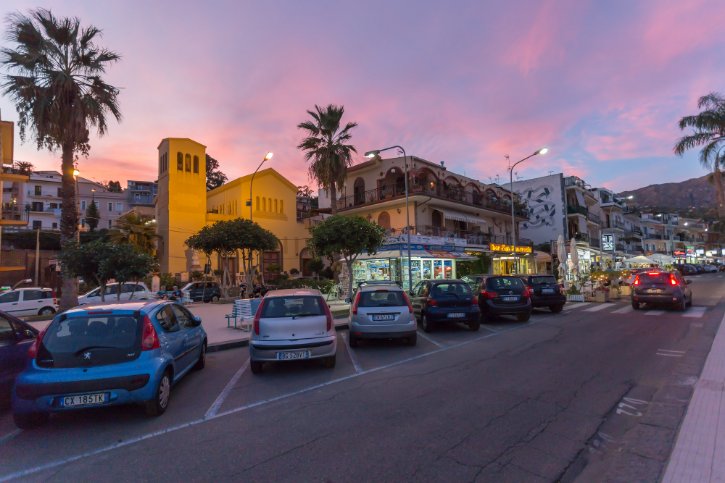 Cars Parked On Italian Street